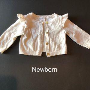 White Newborn Cardigan